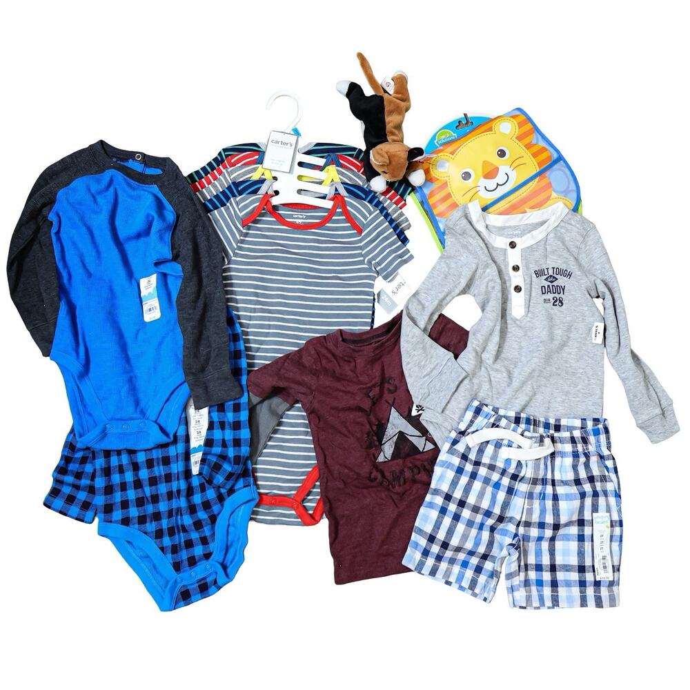 Lot Bundle Baby Boy NWT New With Tags Clothes 24M Carters Kohls 9 Pcs + More